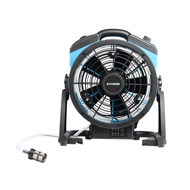 Xpower FM-65WB 900CFM batteridrevet tåkevifte med innebygd pumpe 