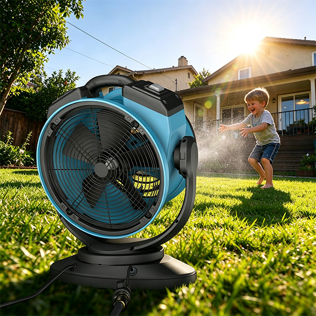 XPOWER FM-68 900CFM Portable Tankless Misting Fan With Oscillation