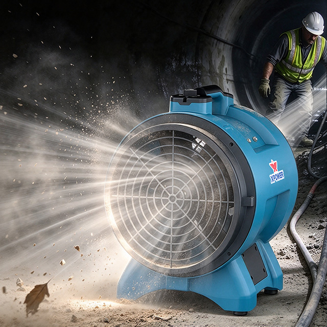 XPOWER X-12 12" Variable Speed Industrial Confined Space Fan