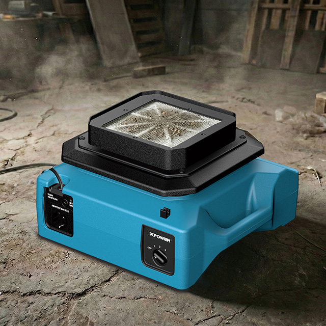XPOWER PL-700A Compact 240W Low Profile Air Mover With Power Outlet