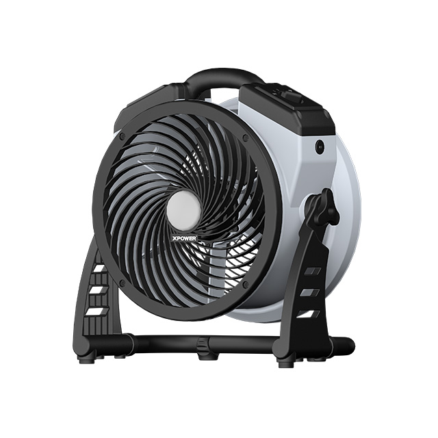 XPOWER FC-100L 11” COMPACT MULTIPURPOSE AIR CIRCULATOR WITH INTEGRATED 3-SPPED LED SPOTLIGHT 