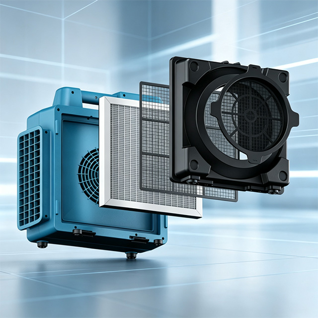 XPOWER X-2380 550CFM Mini Air Scrubber With 3-Stage Filtration System