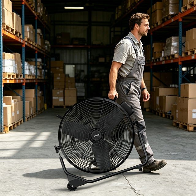 XPOWER FD-630D 24” DC Brushless Motor High Velocity Drum Fan