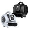 XPOWER P-230L 2-IN-1 Mini Air Mover Floor Fan With Integrated 3-Speed LED Spotlight