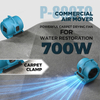 XPOWER P-800TC HIGH VELOCITY 700W CENTRIFUGAL AIR MOVER WITH TIMER AND CARPET CLAMP