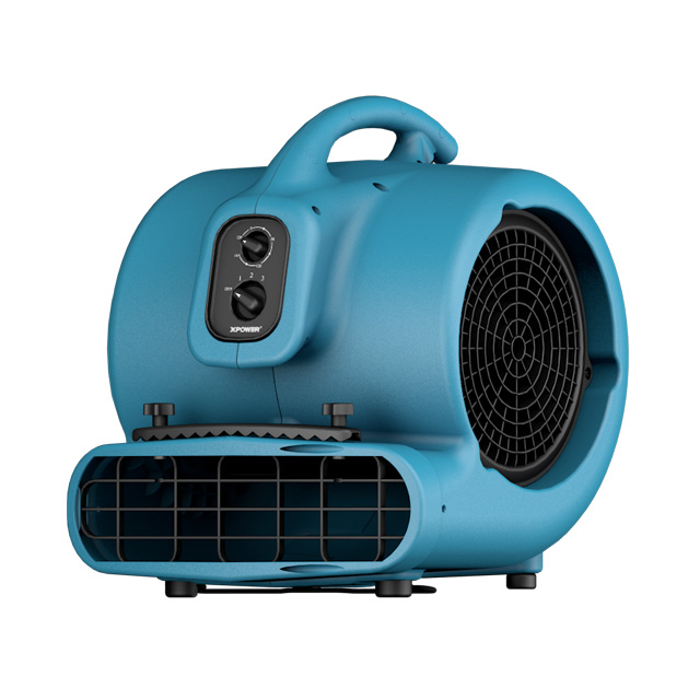 XPOWER P-800TC High Velocity 700W Centrifugal Air Mover With Timer And Carpet Clamp